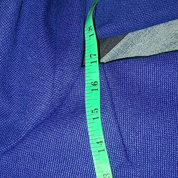 AGNES B Vibrat Blue wool blend coat With Oversized Round Collar - Picture 10 of 13